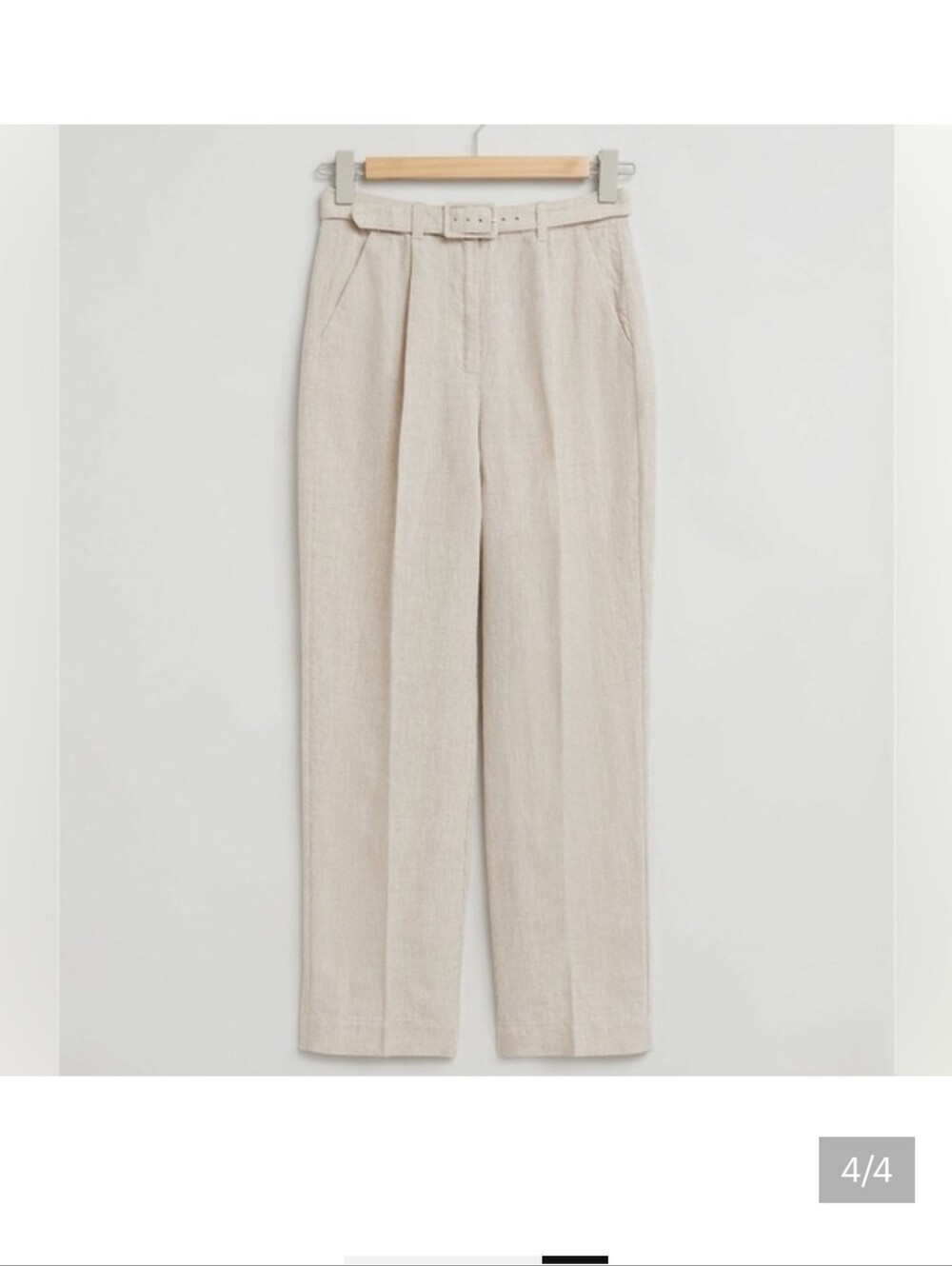 & Other Stories Belted Linen Pants